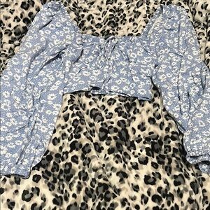 Floral Blue Women's Top